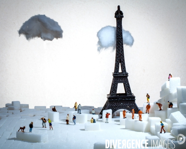 Maquette de l esplanade des droits de l Homme-Tour Eiffel