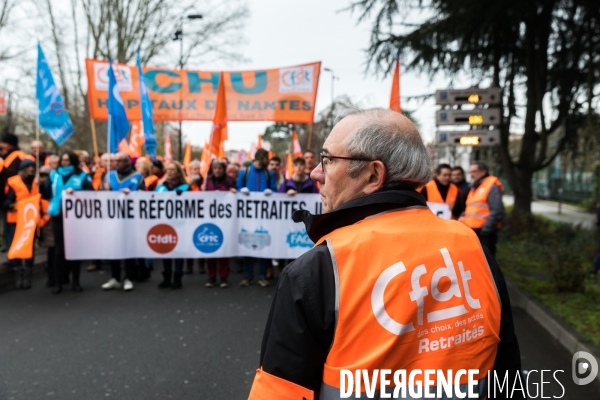 Manifestation contre la réforme des retraites à Nantes