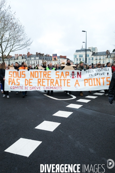 Manifestation contre la réforme des retraites à Nantes