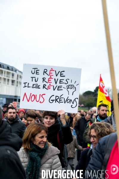 Manifestation contre la réforme des retraites à Nantes