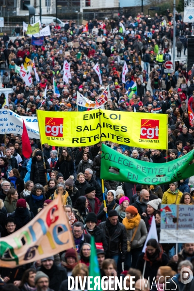 Manifestation contre la réforme des retraites à Nantes