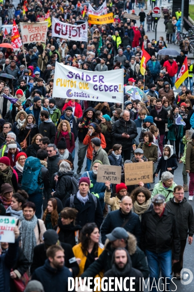 Manifestation contre la réforme des retraites à Nantes
