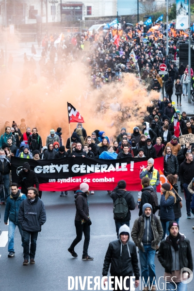 Manifestation contre la réforme des retraites à Nantes