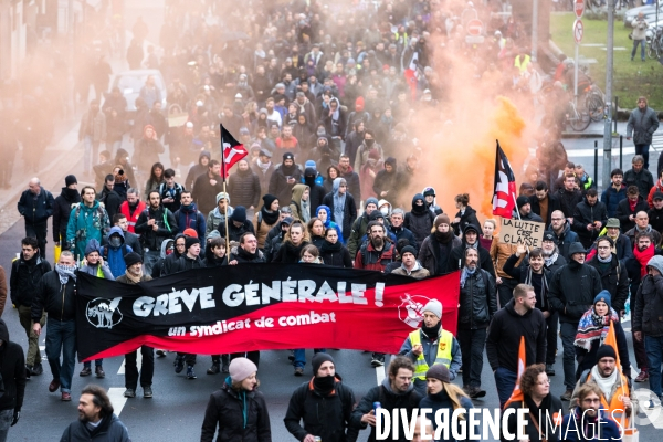 Manifestation contre la réforme des retraites à Nantes