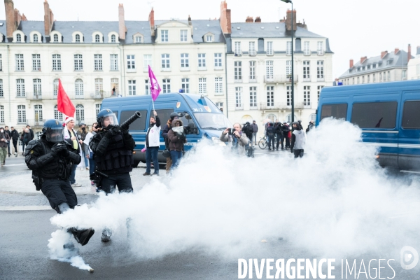 Manifestation contre la réforme des retraites à Nantes