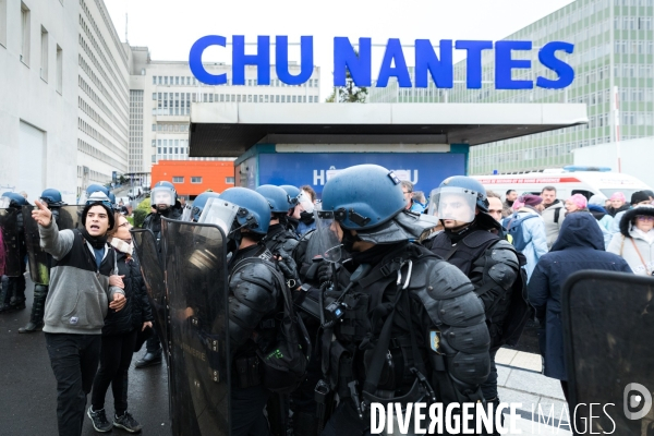 Manifestation contre la réforme des retraites à Nantes