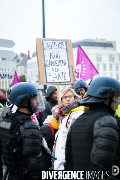 Manifestation contre la réforme des retraites à Nantes