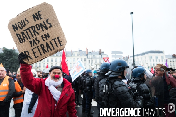 Manifestation contre la réforme des retraites à Nantes