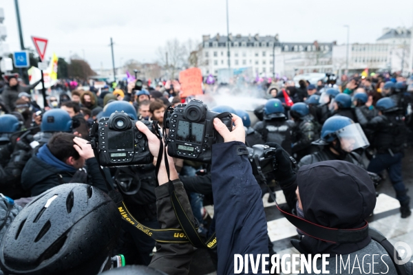 Manifestation contre la réforme des retraites à Nantes