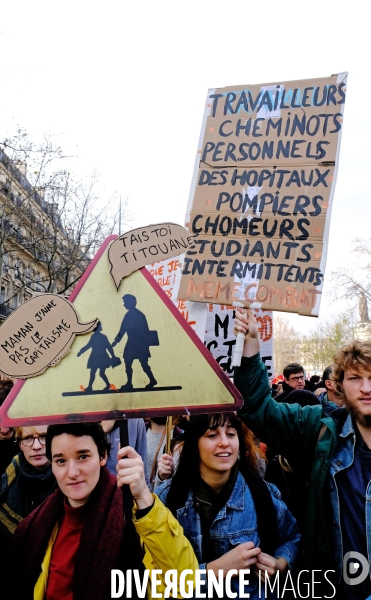 Manifestation contre le projet de réforme des retraites.