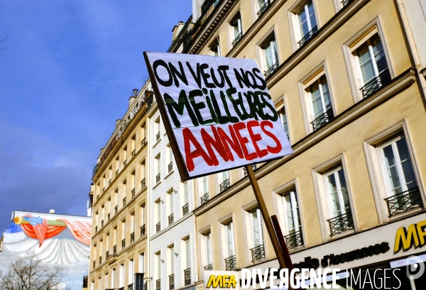 Manifestation contre le projet de réforme des retraites.