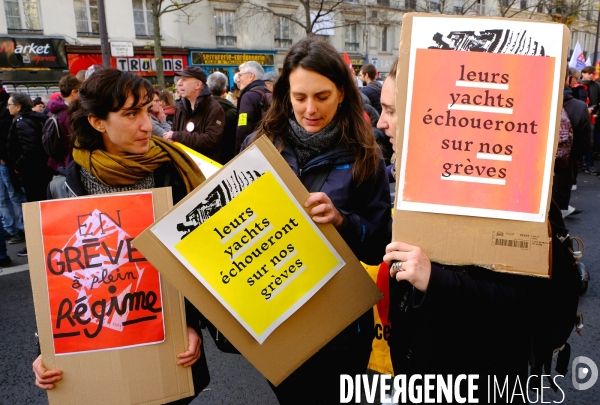 Manifestation contre le projet de réforme des retraites.