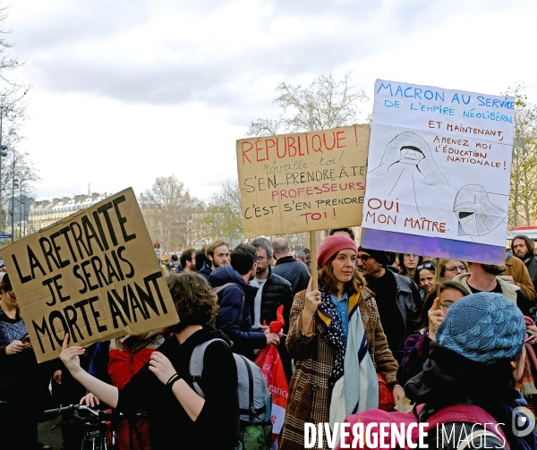 Manifestation contre le projet de réforme des retraites.