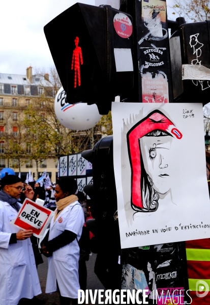 Manifestation contre le projet de réforme des retraites.