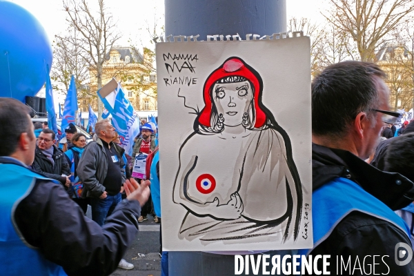 Manifestation contre le projet de réforme des retraites.