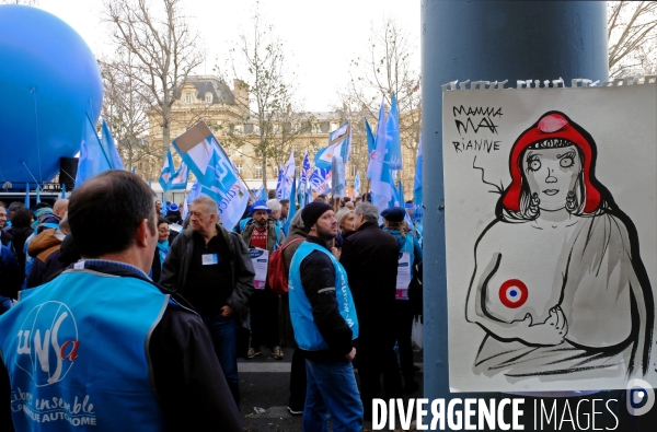 Manifestation contre le projet de réforme des retraites.
