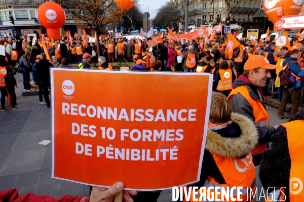 Manifestation contre le projet de réforme des retraites.