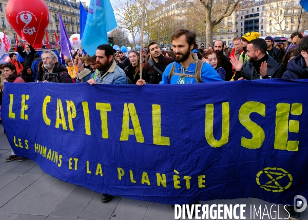 Manifestation contre le projet de réforme des retraites.