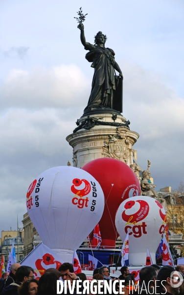 Manifestation contre le projet de réforme des retraites.