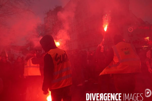 Manifestation contre la réforme des retraites le 17 Décembre 2019 à Paris