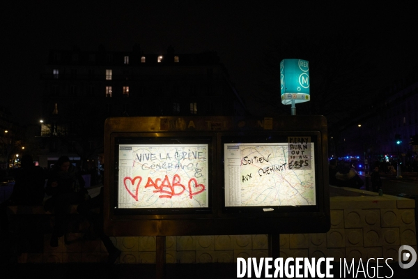 Manifestation contre la réforme des retraites le 17 Décembre 2019 à Paris