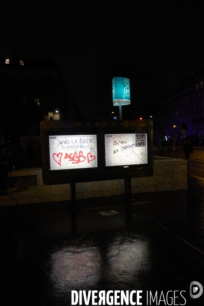 Manifestation contre la réforme des retraites le 17 Décembre 2019 à Paris