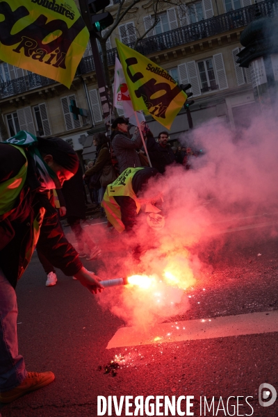 Manifestation contre la réforme des retraites le 17 Décembre 2019 à Paris