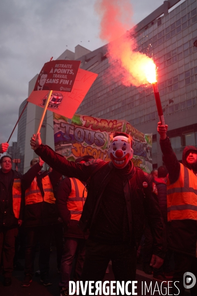 Manifestation contre la réforme des retraites le 17 Décembre 2019 à Paris