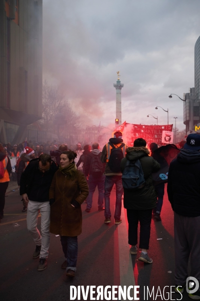 Manifestation contre la réforme des retraites le 17 Décembre 2019 à Paris