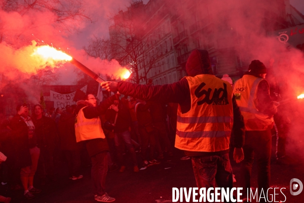 Manifestation contre la réforme des retraites le 17 Décembre 2019 à Paris