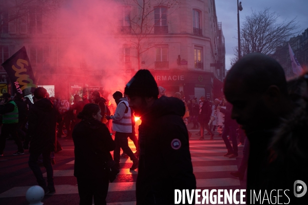 Manifestation contre la réforme des retraites le 17 Décembre 2019 à Paris