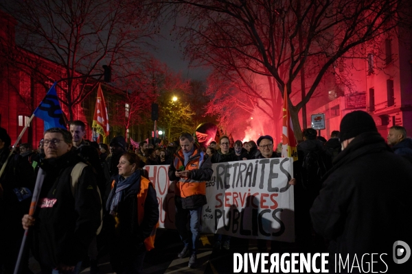 Manifestation contre la réforme des retraites le 17 Décembre 2019 à Paris