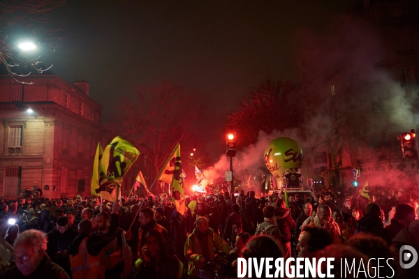 Manifestation contre la réforme des retraites le 17 Décembre 2019 à Paris