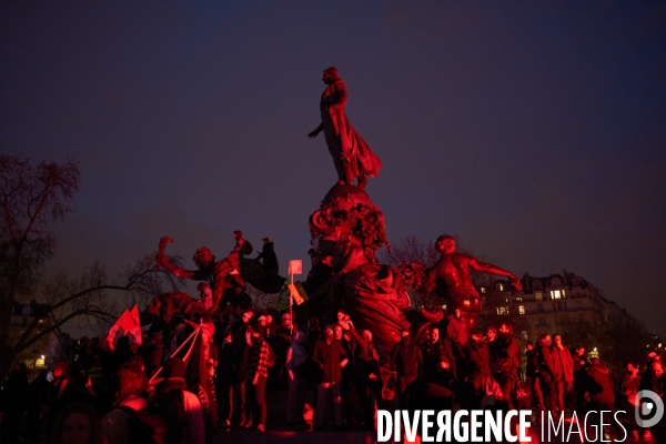 Manifestation contre la réforme des retraites le 17 Décembre 2019 à Paris