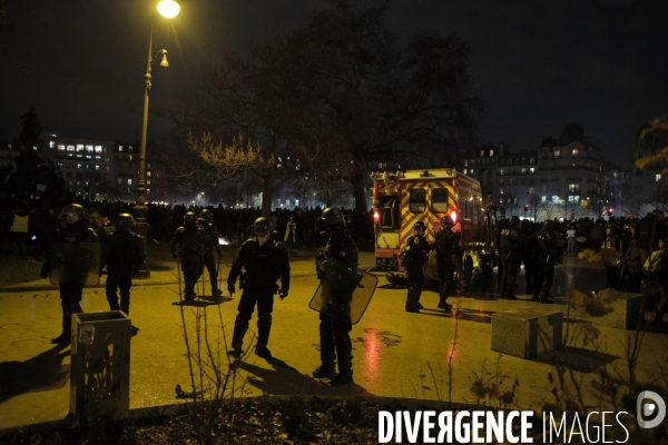 Manifestation contre la réforme des retraites le 17 Décembre 2019 à Paris