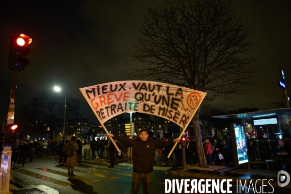 Manifestation contre la réforme des retraites le 17 Décembre 2019 à Paris