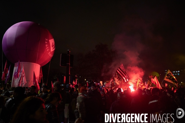 Manifestation contre la réforme des retraites le 17 Décembre 2019 à Paris