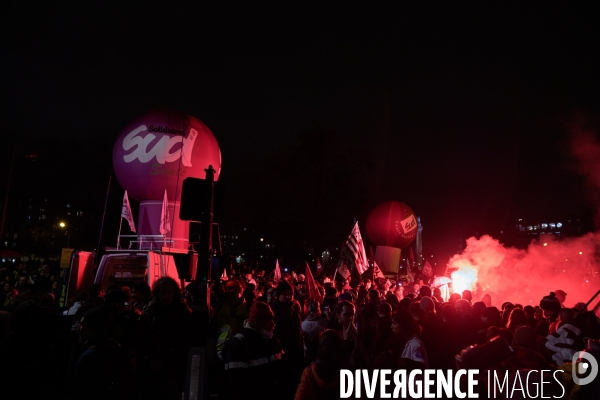 Manifestation contre la réforme des retraites le 17 Décembre 2019 à Paris