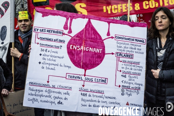 17.12.2019, Paris - Manifestation contre la reforme des retraites