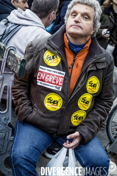 17.12.2019, Paris - Manifestation contre la reforme des retraites