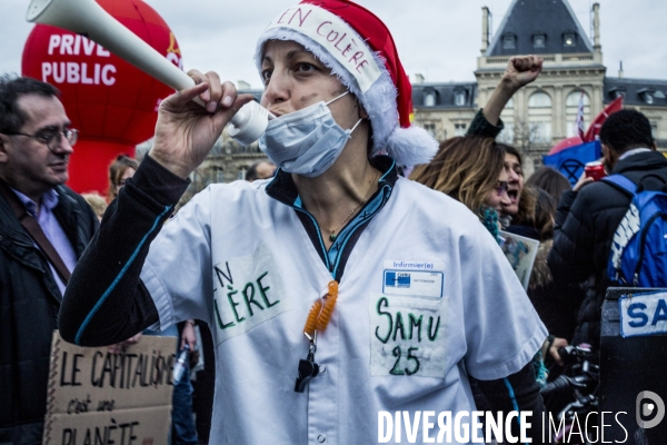 17.12.2019, Paris - Manifestation contre la reforme des retraites