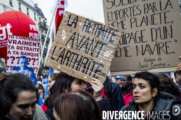 17.12.2019, Paris - Manifestation contre la reforme des retraites