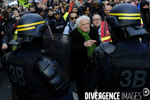 Manifestation nationale contre la reforme des retraites a Paris. Demonstration against pension reform in Paris.