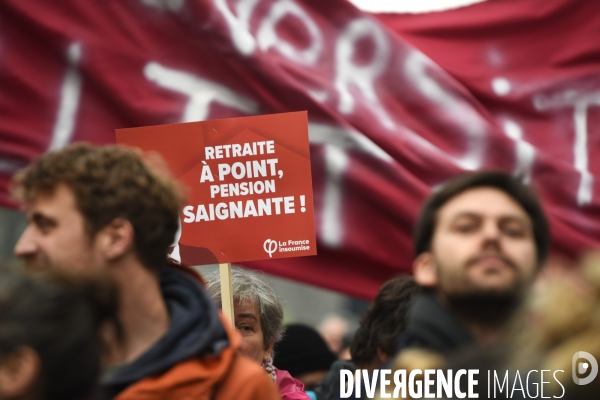 Manifestation contre la réforme des retraites.