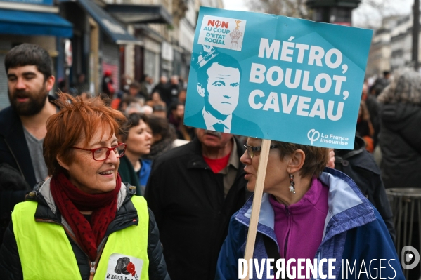 Manifestation contre la réforme des retraites.