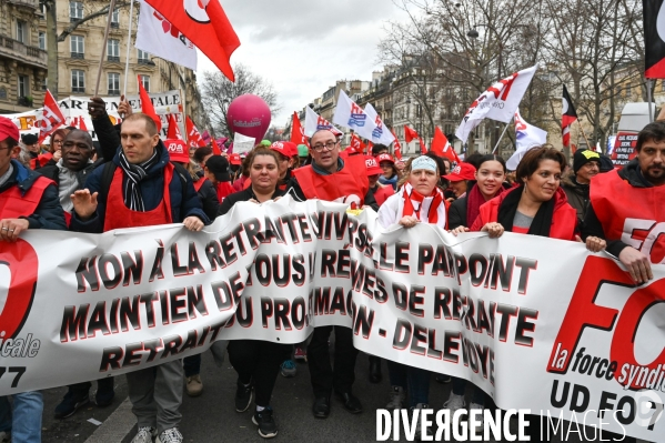 Manifestation contre la réforme des retraites.