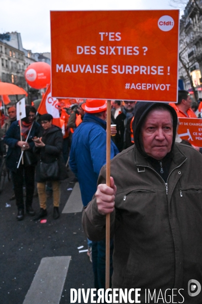 Manifestation contre la réforme des retraites.
