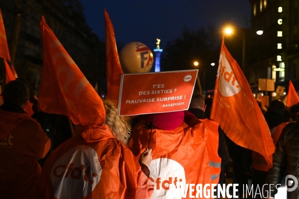 Manifestation contre la réforme des retraites.