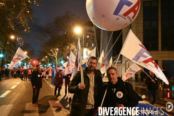 Manifestation contre la réforme des retraites.