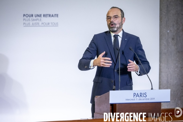 Edouard Philippe dévoile la réforme des retraites devant le CESE
